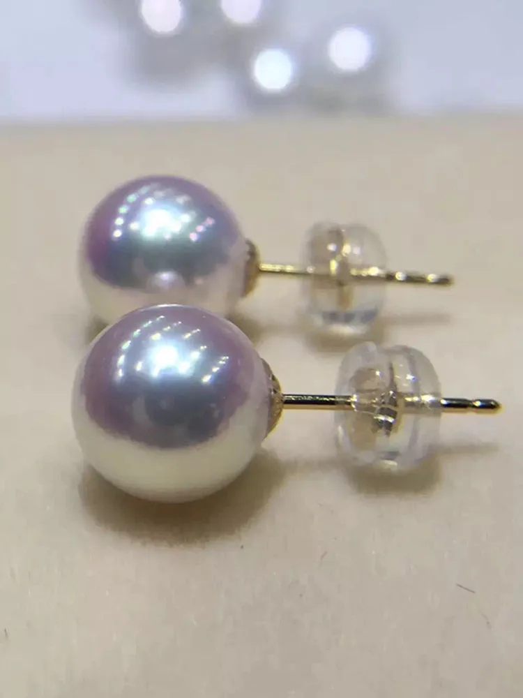 Женские серьги гвоздики из серебра 925 пробы с натуральным жемчугом|pearl stud earrings|stud