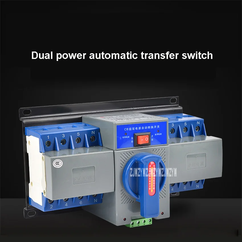 

WHTQ2-4P63A Dual Power Automatic Manual Change-over Transfer Switch High-quality 4P 63A Mini Type Circuit mcb Breaker 380V 189W