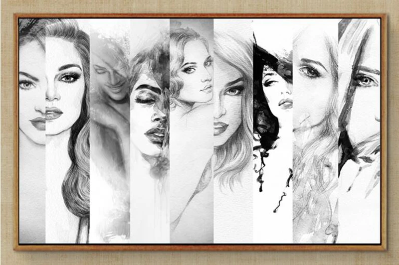 Горячие обои черно белые красивая модель на заказ черные для спальни домашний