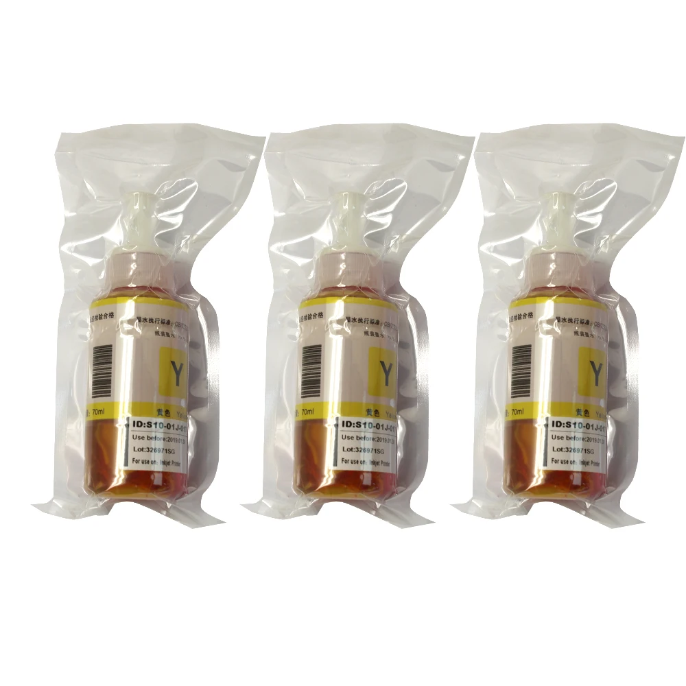 Желтая краска 3X70ML для Epson L100 L110 L120 L132 L210 L222 L300 L312 L355 L350 L362 L366 L550 L555 L566 L220 L565 L365 L805|dye