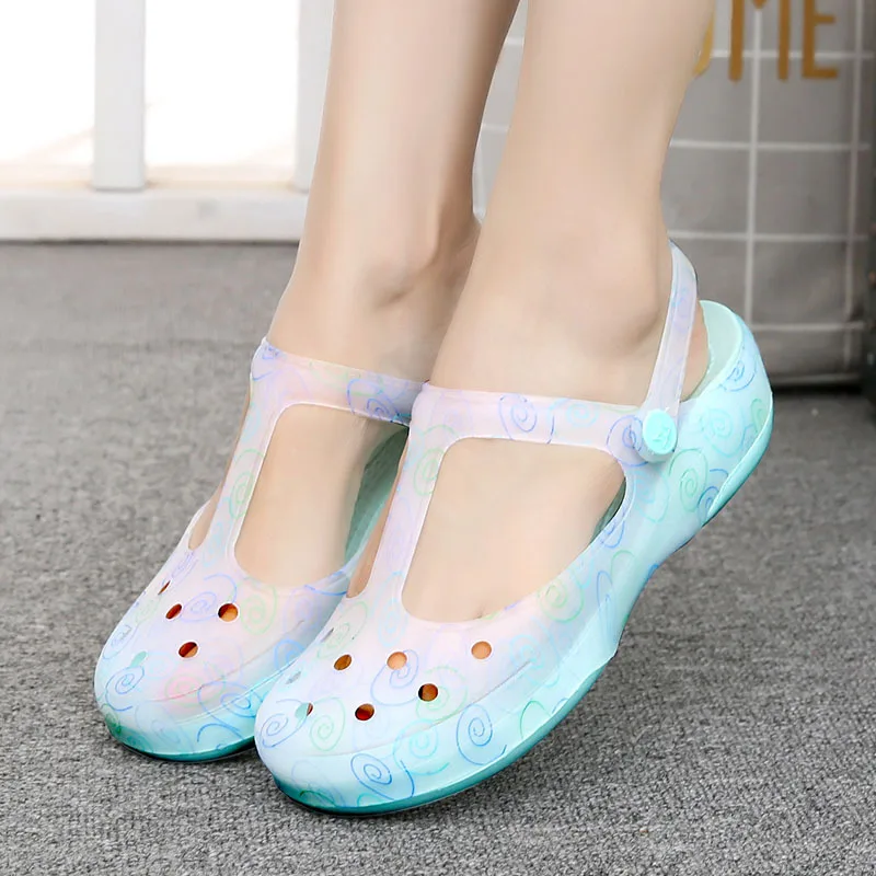 Женские сандалии без шнуровки садовые Сабо водонепроницаемая обувь женские