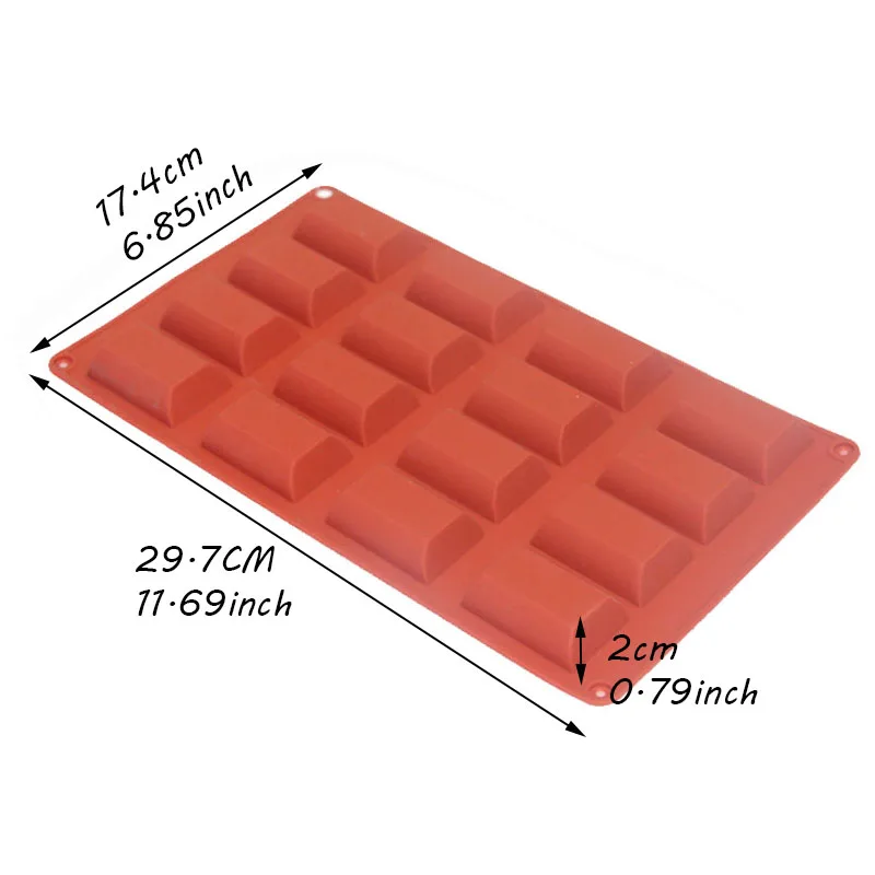 12 Полость квадратная форма блока силиконовая для шоколада выпечки Форма
