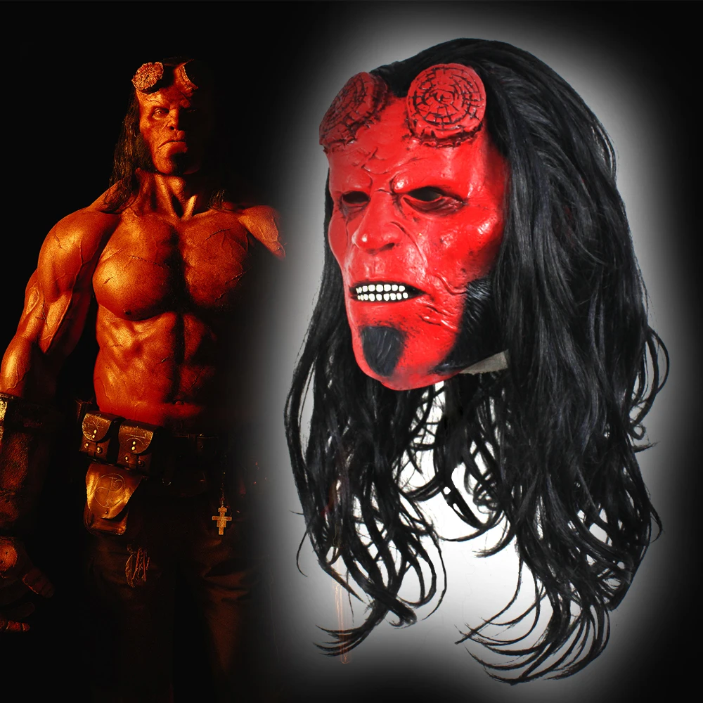 Маска Hellboy 2019 для косплея шлем с изображением кровяного роста королевы крыльями