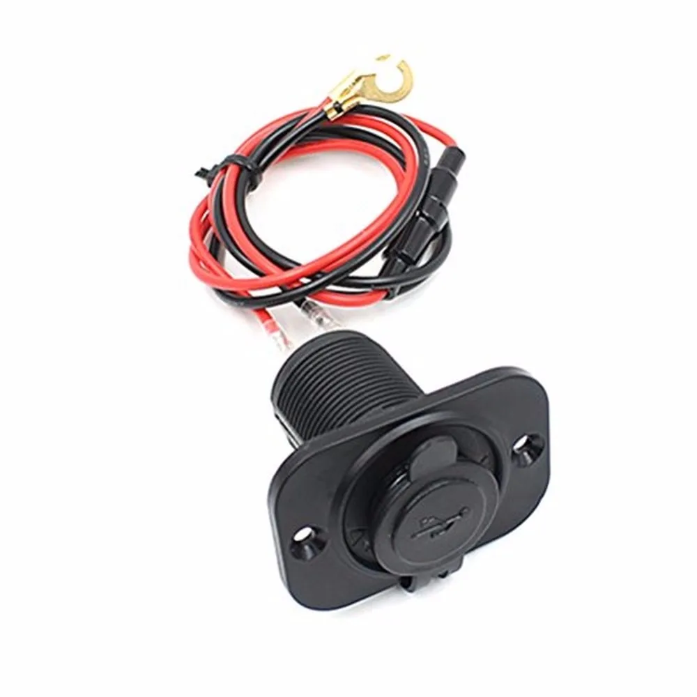 Dual USB Зарядное устройство Разъем Мощность Outlet адаптер автомобильного