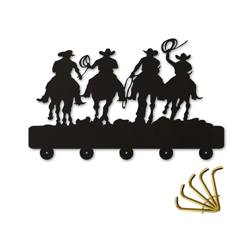 1Piece West Cowboy Coat Hooks Hanger Sunset Riders Decorative wood Wall Hook Household Decor Modern Clothing Rack | Дом и сад