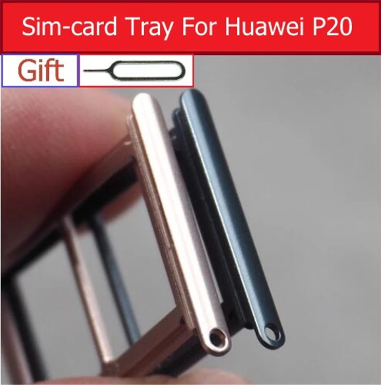 Подлинный держатель слота для sim-карты для Huawei P20 EML-L09 L22 L29 лоток для считывания sim-карт разъем адаптера для сим-карты Запасные части