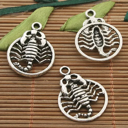 

25pcs dark silver tone lobster design charms h3399