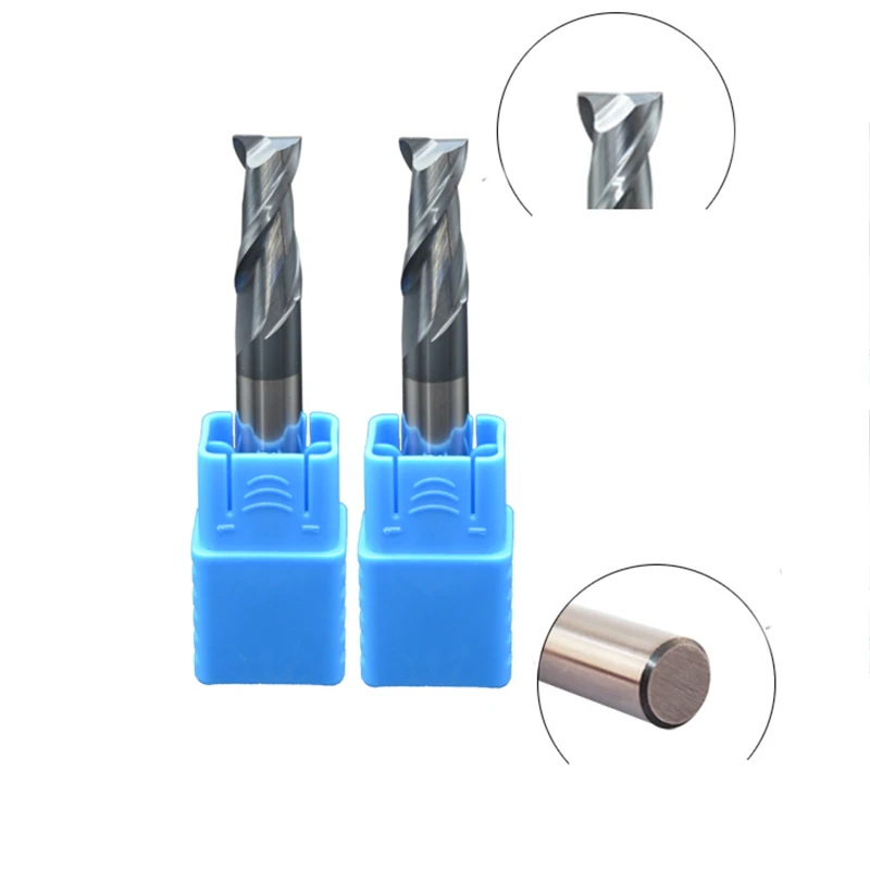 

HRC45 2flute 4pcs 4mm 6mm 8mm 10mm endmill cutter straight shank milling cutter router bit for CNC mill Carbide Tungsten Steel