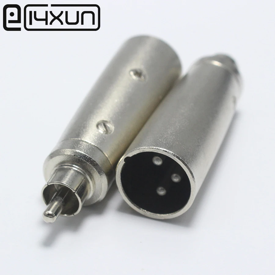 EClyxun 1 шт. металлический 3 контактный XLR штекер к RCA аудио разъем адаптер