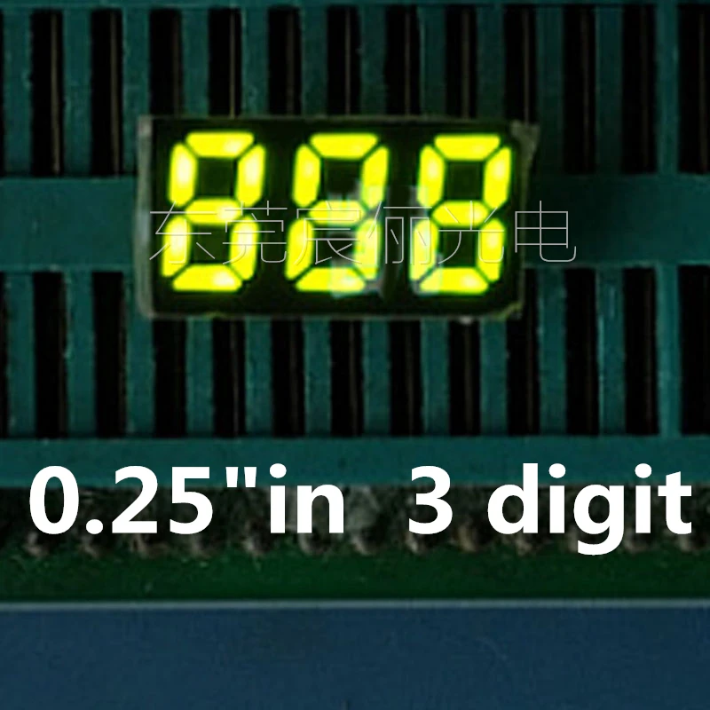 Светодиодный дисплей 0 25 дюйма зеленый светодиодный 3 битный цифровой трубчатый 7