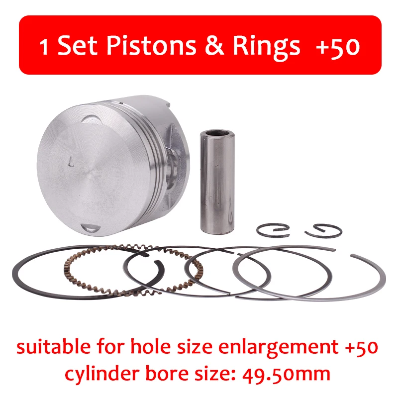 1 set Piston Ring 50 Детали двигателя мотоцикла поршни кольца набор 49 мм STD Стандарт+ 25+ 50+ 75 размер цилиндра для YAMAHA XV250 XV 250 аксессуары - Цвет: 1 set Piston Ring 50