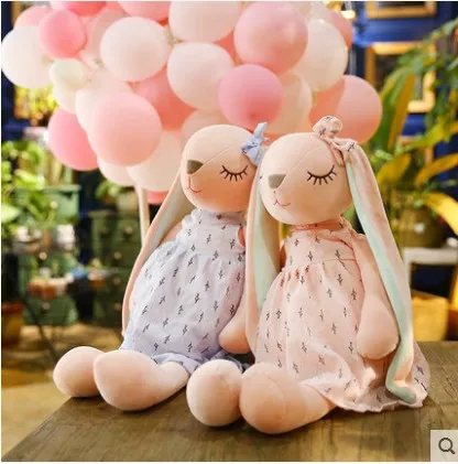 Новые модные плюшевые игрушки кролик кукла длинный Ушастый Кролик Прекрасный кукольный сон для девочки Подушка подарок на день рождения