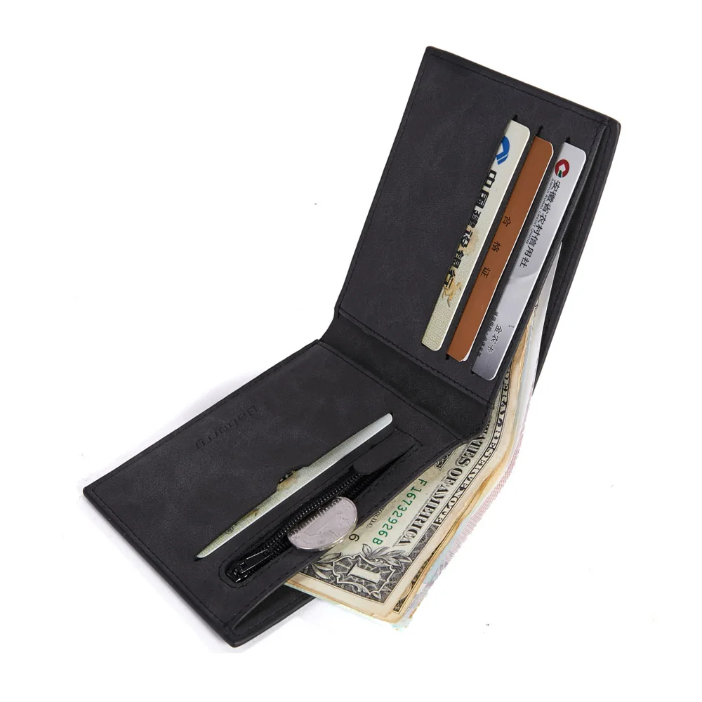 Fashion Rfid Men Wallets Mens Wallet with Coin Bag Zipper Small Mini Purses New Design Dollar Slim Money 2019 | Багаж и сумки