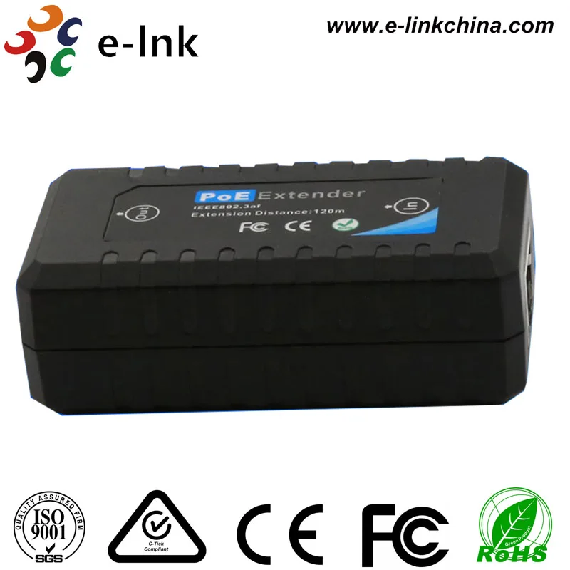 10/100M 1 портовый удлинитель PoE 120m|extender| |