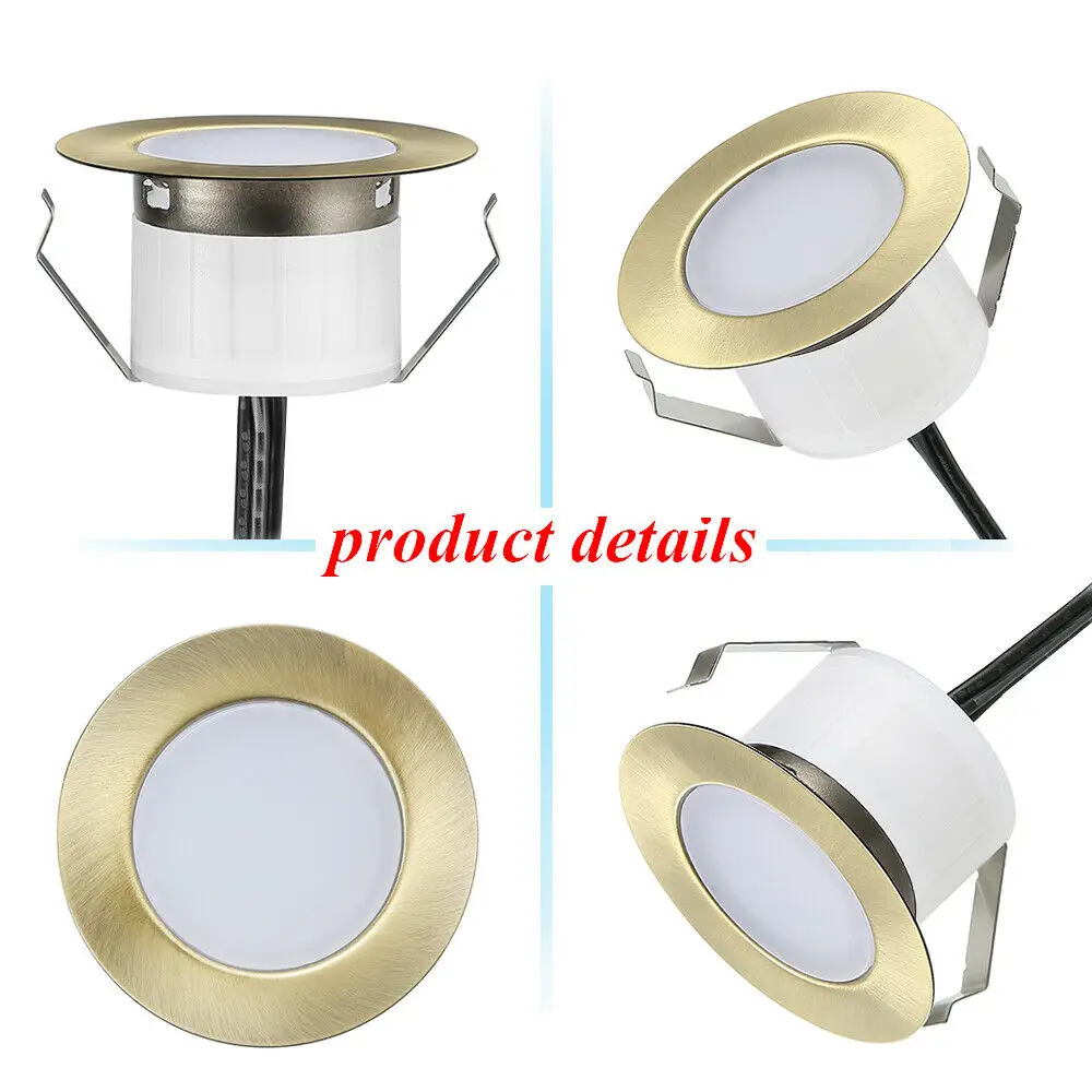 20 шт./лот 47 мм латунь теплый белый Открытый Сад Двор терраса Kickboard встраиваемые