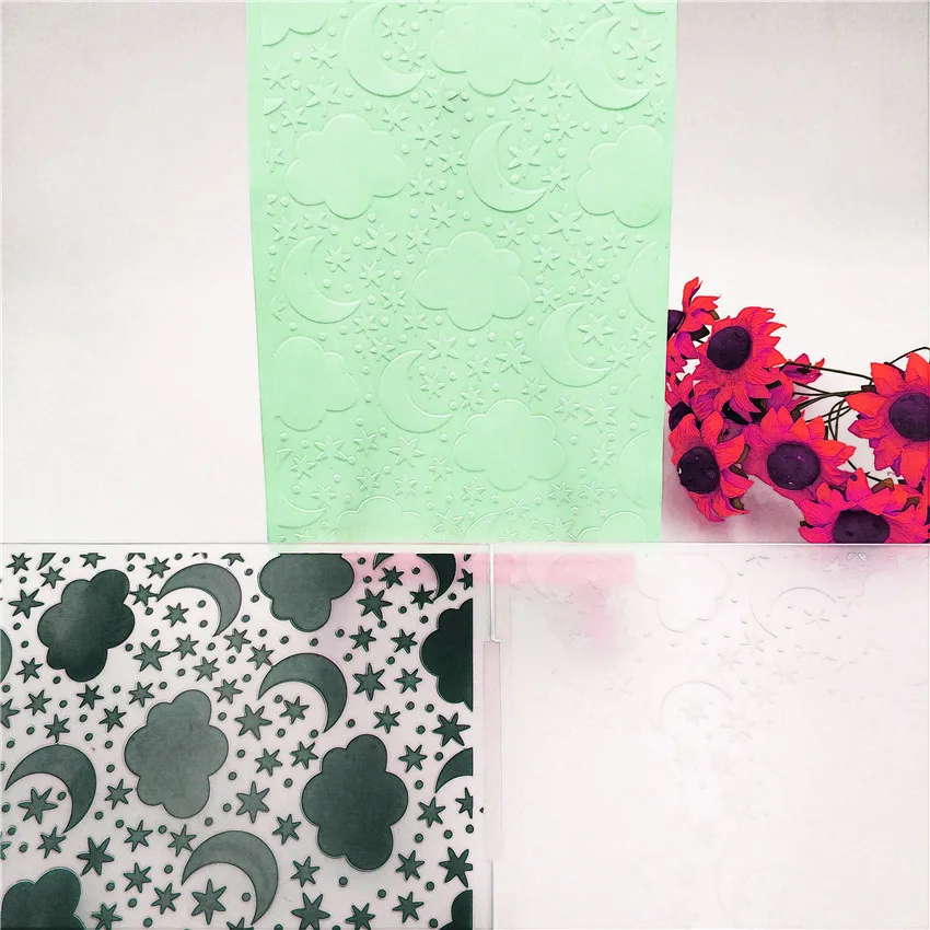 Easter plastic cloud template craft card making paper album wedding decoration scraping Embossing folders | Дом и сад