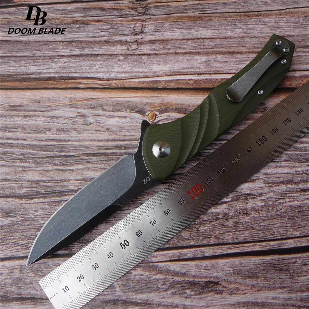 7," FH11 60-61HRC ножи Складной нож D2 стальное лезвие G10 Ручка Открытый кемпинг охотничий нож Карманный практичный фруктовый
