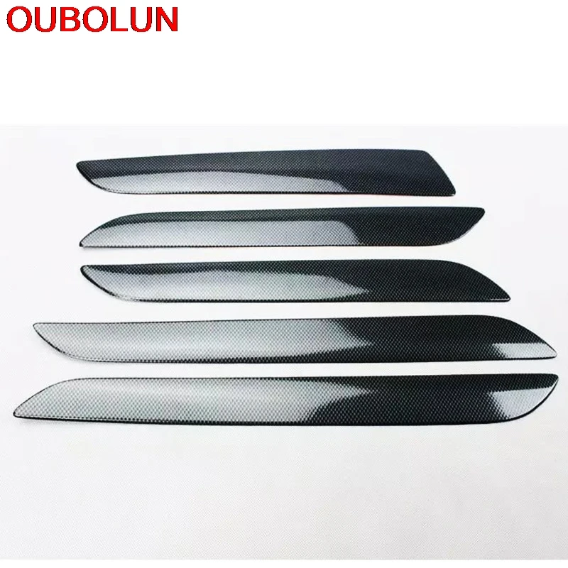 OUBOLUN ABS пластик углеродное волокно краска для Audi Q3 2013 2016 LHD межкомнатные двери