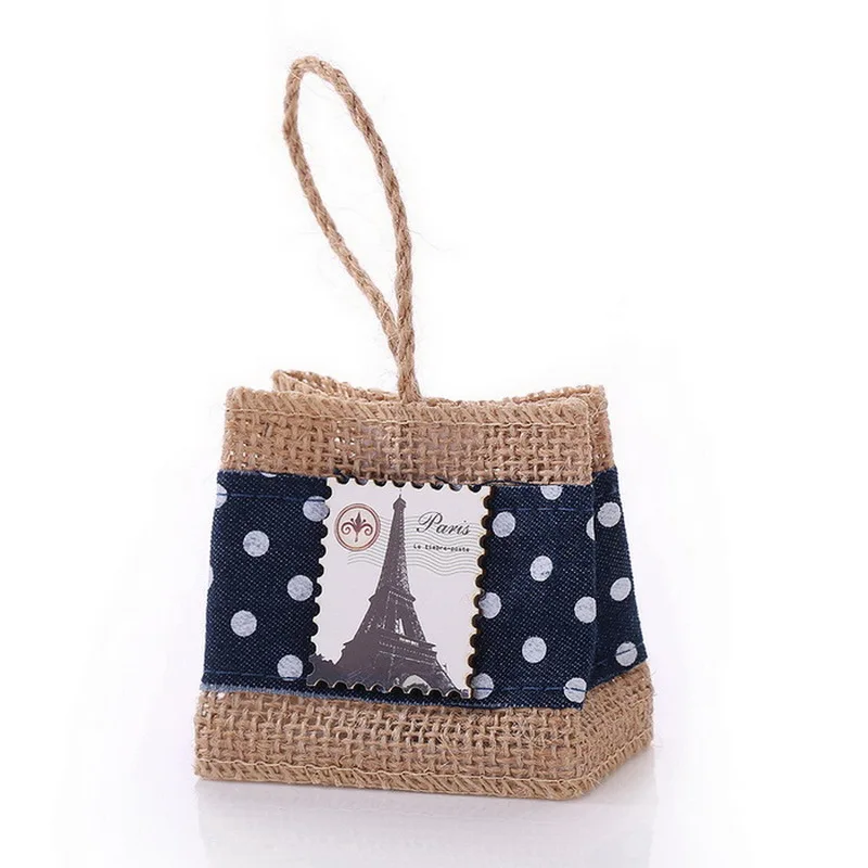 Creative design Linen Drawstring Bag Vintage Natural Burlap Gift Candy Wedding Party Favor Pouch Jute Jewelry Bags | Дом и сад