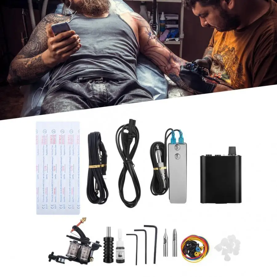 Набор для тату машинки 2 вида профессиональных машинок иглы инструмент