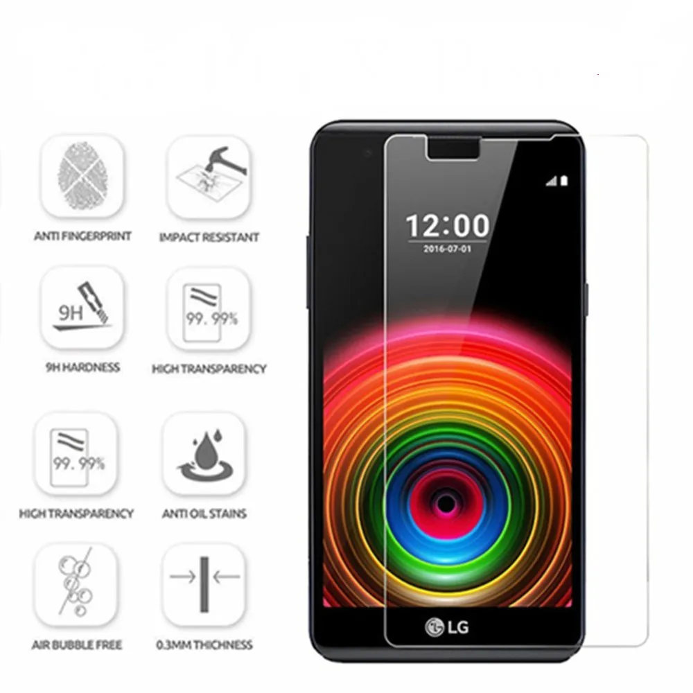 Защитное закаленное стекло 2.5D с закругленными краями для LG X Power 2 3 Защита экрана x