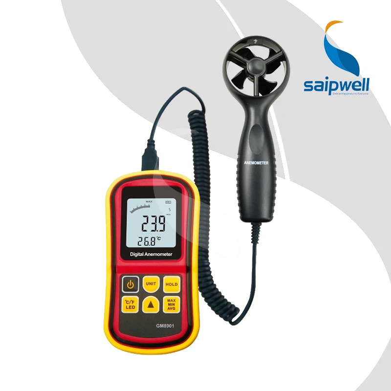 Ветер Скорость Калибр метр spm8901 30 м/с ЖК-дисплей Карманные Анемометр Температура