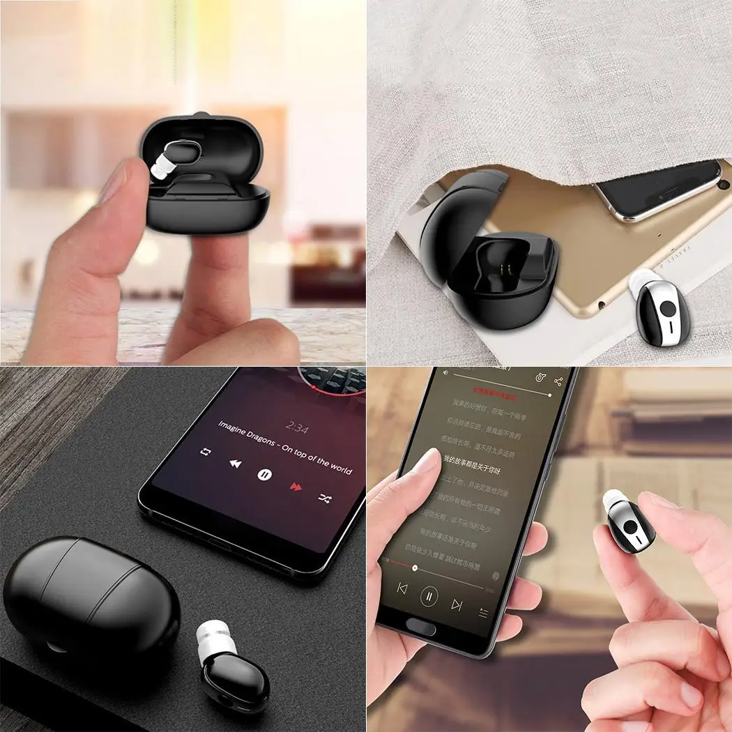 Общий мини беспроводной Bluetooth стерео в ухо повседневная спортивная Гарнитура