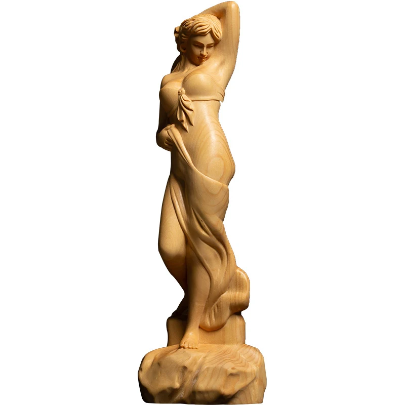 Высокое качество Boxwood резьба по дереву украшения для залов фигура статуя ручной