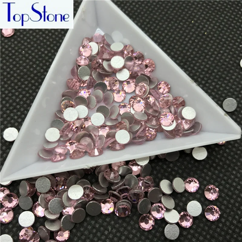 Topstone стразы s задняя часть искусство ногтей украшения розовый цвет розы не ss3 ss34 on