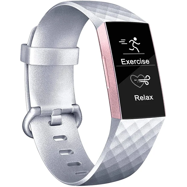 Silver Baaletc мягкий силиконовый сменный ремешок для Fitbit Charge 3 розовое Золотое запястье ремешок с металлической пряжкой для Fitbit Charge 3 - Цвет: Silver