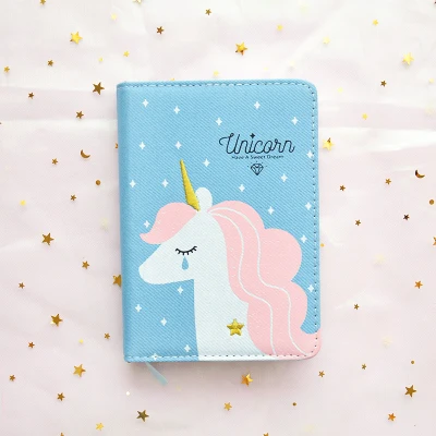 Light Blue Kawaii Unicorn записная книжка Bullet Journal Agenda Planner Тканевая обложка Записная книжка Дневник ежемесячный недельный для планирования расписания школьные принадлежности - Цвет: Light Blue