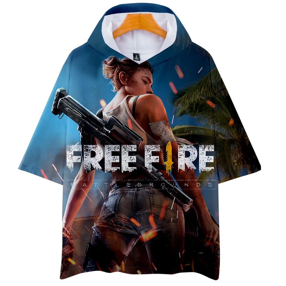 Футболка бейсбольная FREE FIRE Pop женская модная короткая тенниска в стиле хип хоп