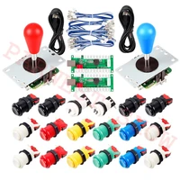 high quanity arcade sanwa style joystick with olive balltop happ push buttons1 player arcade led usb controller for jamma