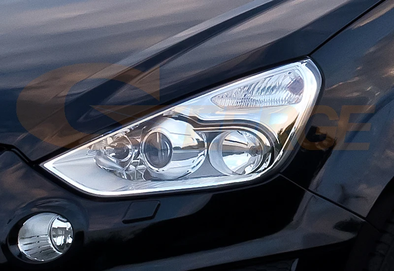 Для Ford S-Max S Max 2006- ксеноновый головной светильник smd комплект светодиодов «глаза ангела» Дневной светильник отличное Ультра яркое освещение DRL