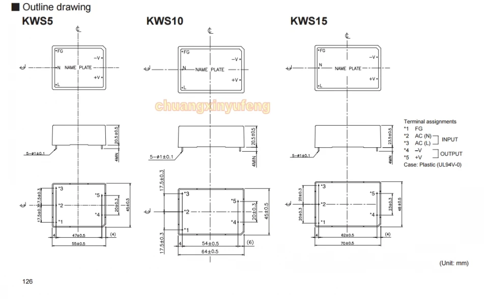 Источник питания KWS10-12 AC-DC 100 ~ 240VAC-12VDC0.9A 10W LAMBDA преобразователь |