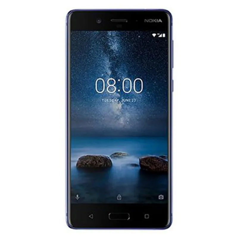 Разблокированный Nokia 8 Qualcomm835 Dual SIM 5,3 дюймов экран 4 Гб+ 64 Гб двойная задняя камера 13,0 МП 4G-LTE отпечаток пальца