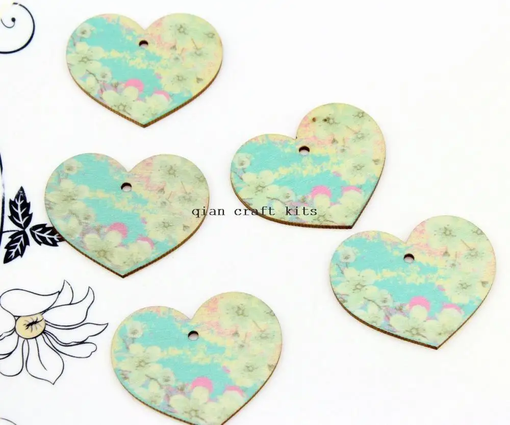 200 шт. деревянные подвески в виде сердца 38 мм|earrings making|make earringsearrings diy |