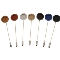 10pcs wood brooch cabochon base settings fit 12mm glass blank cabochon tray safety pins brooch supplies for jewelry making
