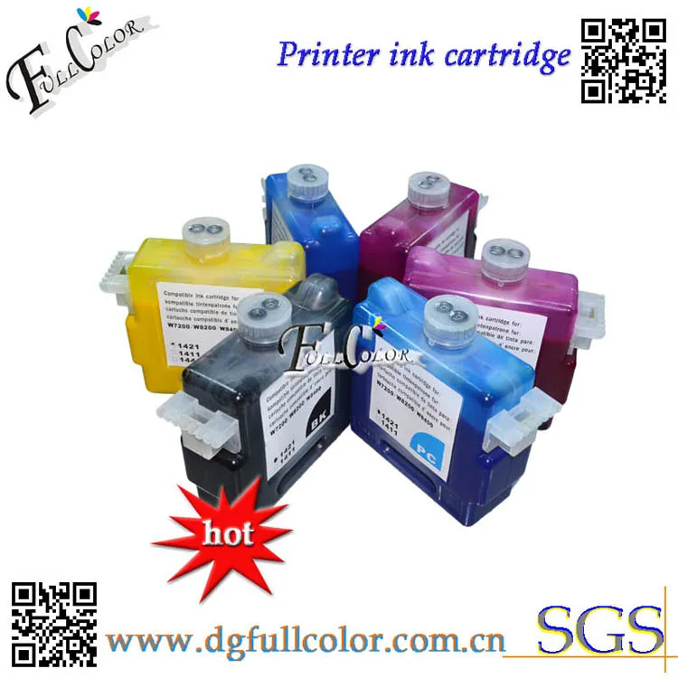 Free shipping 6pcs a lot W8400 ink cartridge for Canon BCI-1421 ink cartridge wide format printing