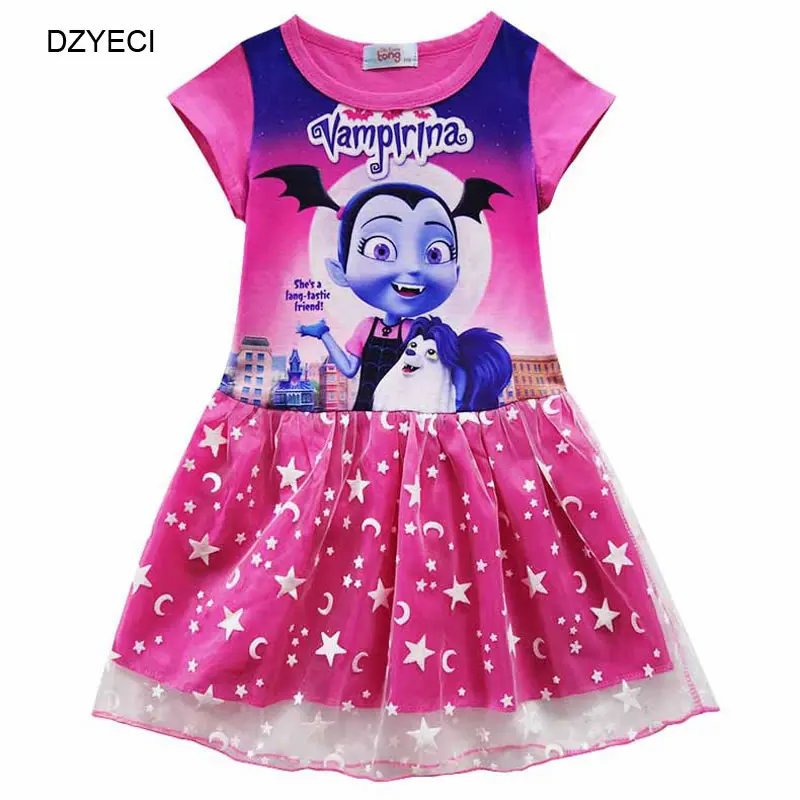 Disfraz Vampirina/платье для маленьких девочек; костюм для рождественского карнавала; детское кружевное платье для маскарада; vetement enfant fille