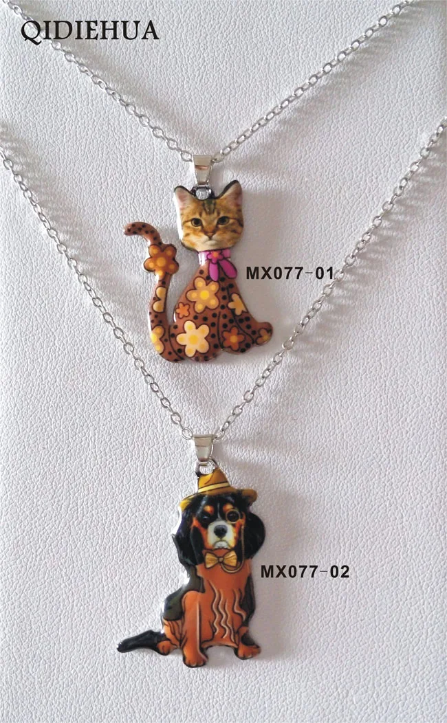 Ожерелье с подвеской в виде кота и животного унисекс|choker pendant|color chokerdog necklace |