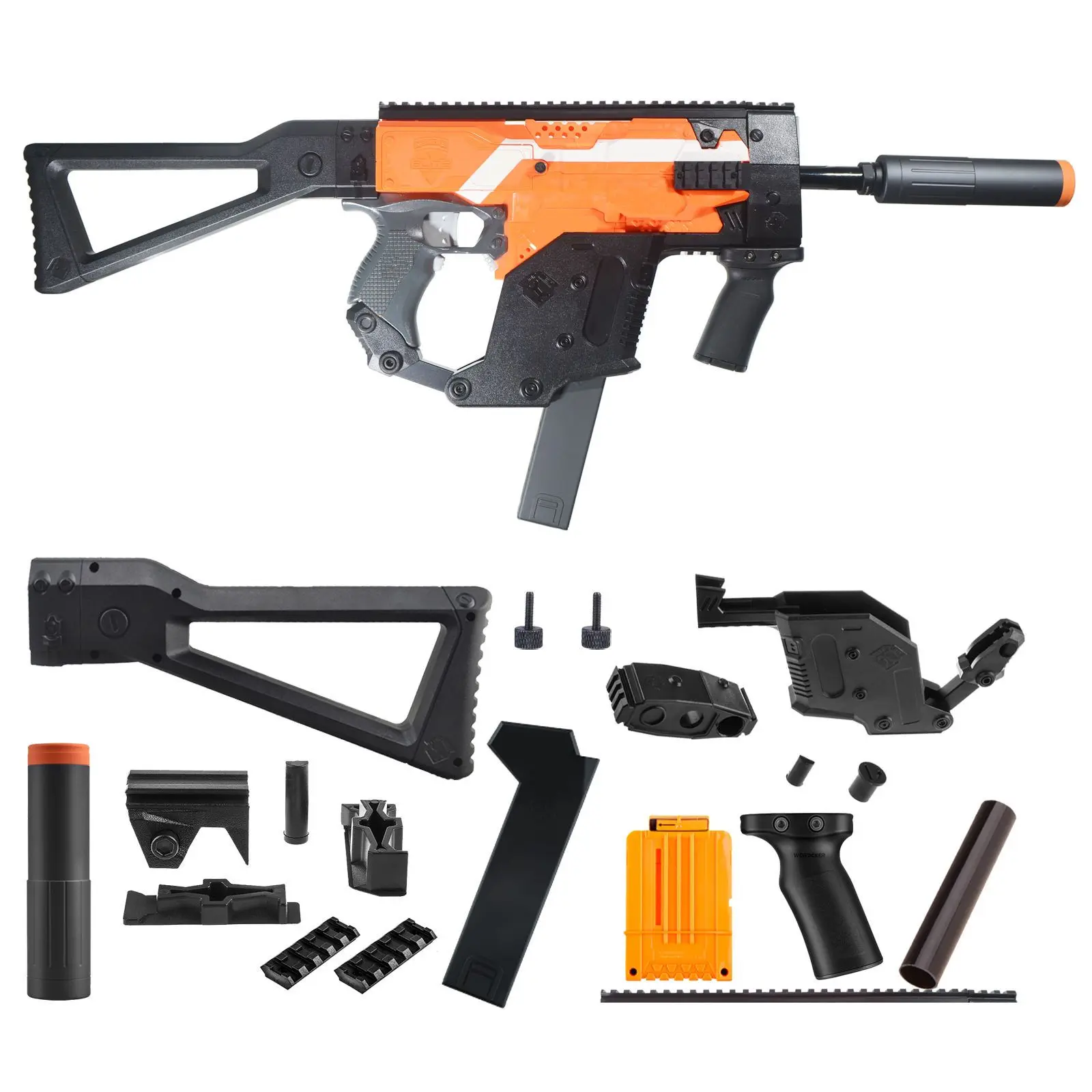 Рабочий мод Kriss векторные наборы комбо 12 предметов для игрушки Nerf Stryfe цвет