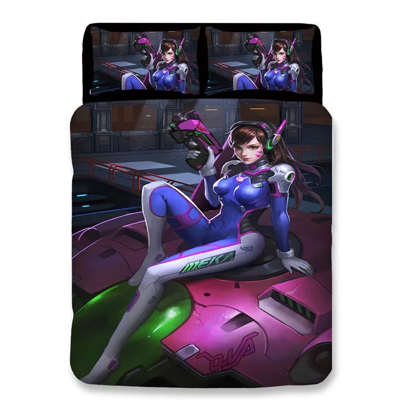 4 Overwatch 3D комплект постельного белья пододеяльники наволочки OW Overwatch игры Одеяла комплекты постельного белья Постельное белье Комплект постельного белья - Цвет: 4