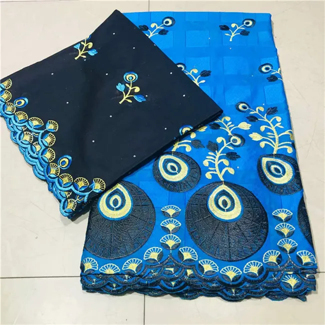

Graceful embroidery African cotton lace fabric matching with 2Y Swiss voile lace fabric for sewing VRCV3