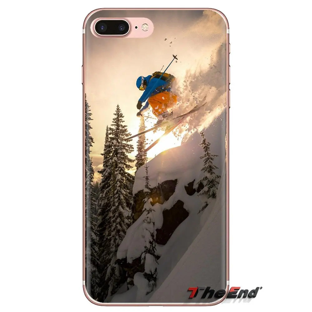 TPU Transparent Shell Case Snow Or Die Ski Snowboard Sport For iPod Touch Apple iPhone 4 4S 5 5S SE 5C 6 6S 7 8 X XR XS Plus MAX |