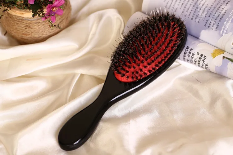 1 шт. расческа для волос из натуральной щетины кабана|massage comb|comb for hairboar bristle |