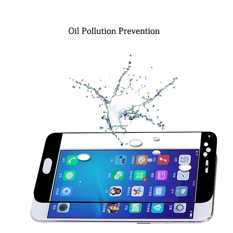 3D закаленное стекло для OPPO R11 Полное покрытие экрана Взрывозащищенная защитная