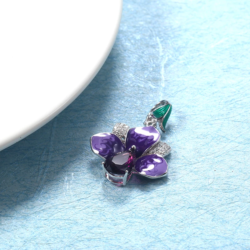 Медные эмалевые серьги для женщин ювелирные изделия в форме цветка с