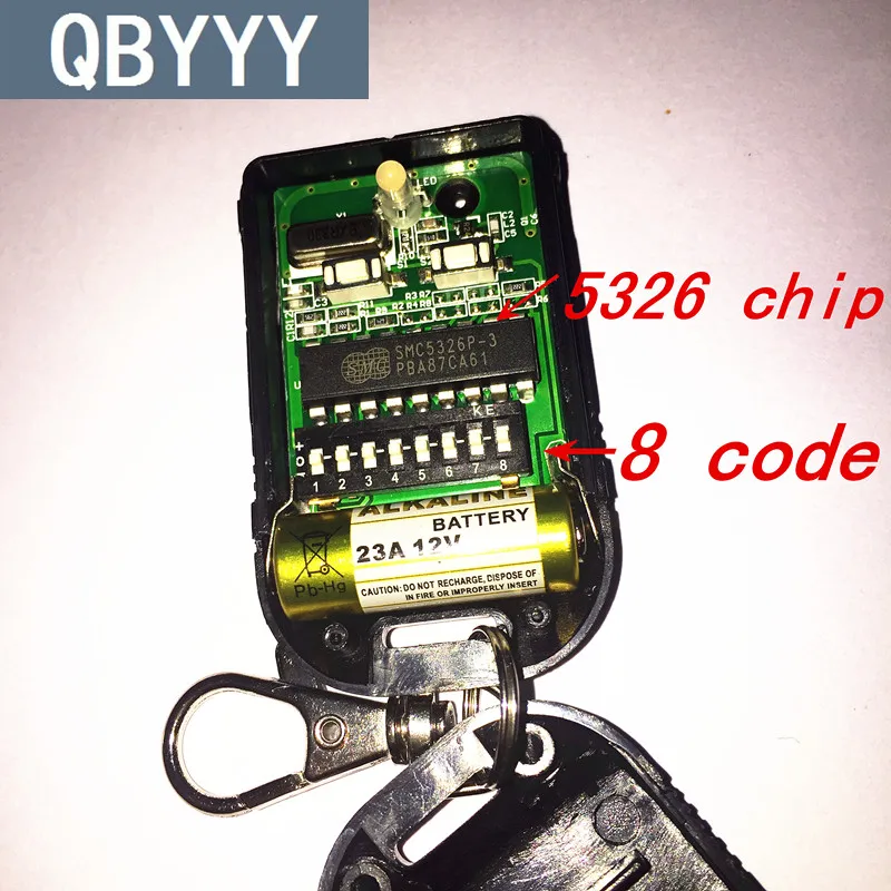 QBYYY 5 шт. Сингапур Малайзия 5326 433 МГц dip переключатель авто ворота дубликат пульт