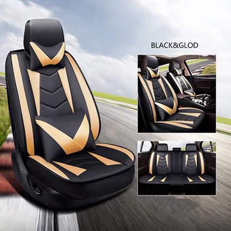 Yellow Deluxe Новые универсальные чехлы для автомобильных сидений из искусственной кожи для Nissan x trail x-trail xtrail t30 t31 t32 2010 2009 2008 2007 - Название цвета: Yellow Deluxe
